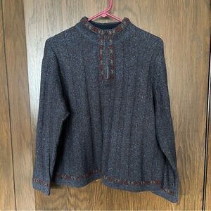 Woolrich Indigo Heather Wool Blend Sweater